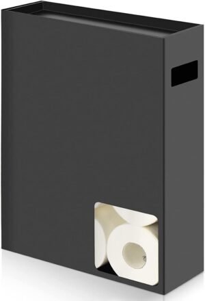 Staande toiletpapierhouder en toiletrolhouder organizer voor badkamer ruimtebesparende toiletpapieropslag en vervangrollen standaard accessoire
