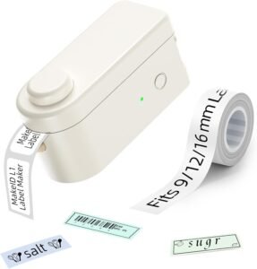 Draagbare bluetooth labelprinter – Draadloze labelmaker – Snelle afdrukken hoge resolutie – Compact met app