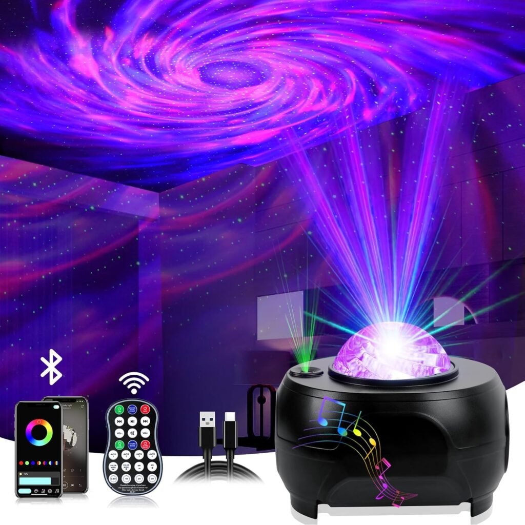 LED projectorlamp sterrenhemel met lichteffecten en ingebouwde speaker en afstandsbediening