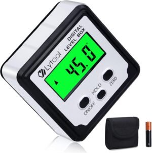 Digitale hoekmeter met magneten en LCD display, mini inclinometer met achtergrondverlichting voor nauwkeurige hoekmeting en houtbewerking