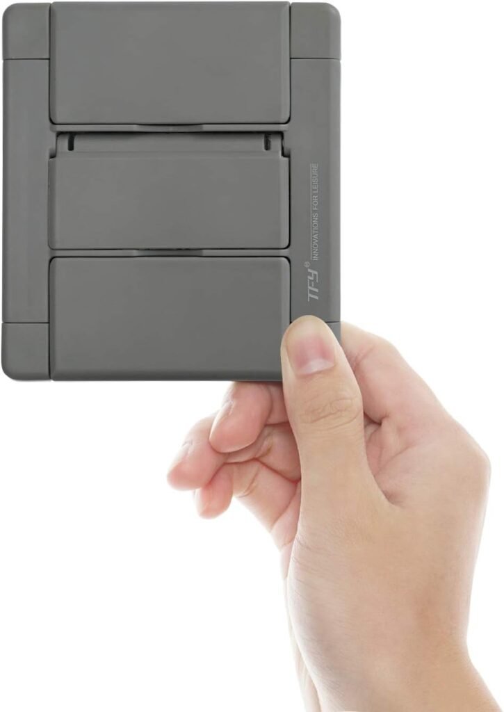 Zelfklevende muurbeugel tablet- en smartphonehouder – iPad en eReader compatibel – grijze keuken tablethouder
