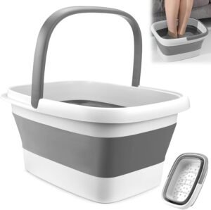 Voetenbad met massage – Vouwbaar voetbad voor voetverzorging en ontspanning – Lichtgewicht reis en camping design – 15 liter capaciteit