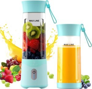 Draagbare blender oplaadbaar – Mini smoothie maker persoonlijk gebruik – Compacte keuken blender met bodemdeksel – USB oplaadbaar en reisvriendelijk