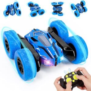RC stunt auto 4WD 2.4GHz – Afstandsbedienbare speelgoedauto offroad – 360° flips en dubbele batterij – Voor kinderen vanaf 3 jaar