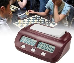 Digitale Schaakklok Multifunctioneel – Elektronische Spelklok voor Bordspellen – Tijdklok met Display en Accu – Toernooi en Thuisgebruik