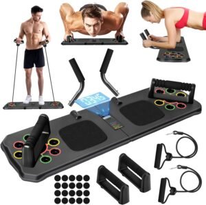 Opvouwbaar push up board met handgrepen voor thuis fitness, krachttraining voor borst, schouders, triceps en rug, multifunctioneel trainingsbord