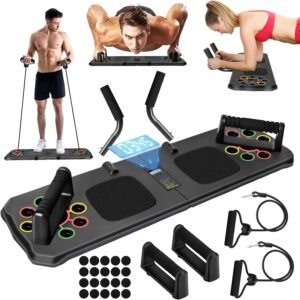 Opvouwbaar Push Up Board met Handgrepen – Push Up Trainer voor Thuis Fitness – Krachttraining Borst Schouders Triceps – Multifunctioneel Trainingsbord