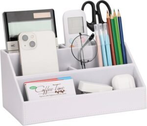 Bureau organizer PU leer – Bureau opbergset pennenhouders – Bureau accessoires werkplek – Net en georganiseerd bureau
