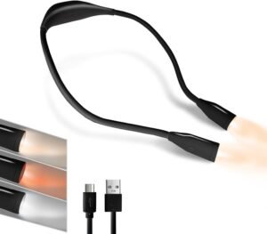 Boekenlamp Oplaadbaar USB – Leeslamp verstelbare helderheid draagbaar – Flexibele arm nachtlamp lezen – USB oplaadbaar LED