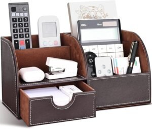 Bureau organizer set PU leer – Kantoor opbergsysteem en pennenhouder – Bureau pennenpot desk tidy