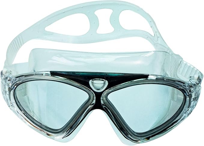 Zwembril met brede lens en anti-fog coating, 180 graden zicht en UV-bescherming, lekvrij ontwerp voor helder zicht tijdens zwemmen