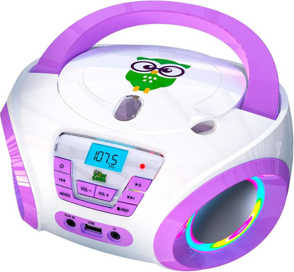 CD Speler voor Kinderen - FM Radio en Speakers - Inclusief Batterijen - 2024 Model Paars
