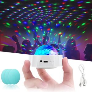 Discolamp LED RGB Muziekgestuurd – Feestverlichting Kinderen – Kleurveranderende Sfeerlamp – USB Bediening Voor Kamer en Feest