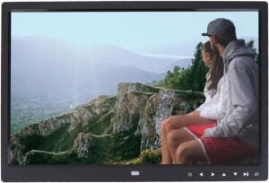 Digitale fotolijst touchscreen – Multimedia fotolijst en filmspeler – Automatische rotatie en beeldweergave – Kalender en klok