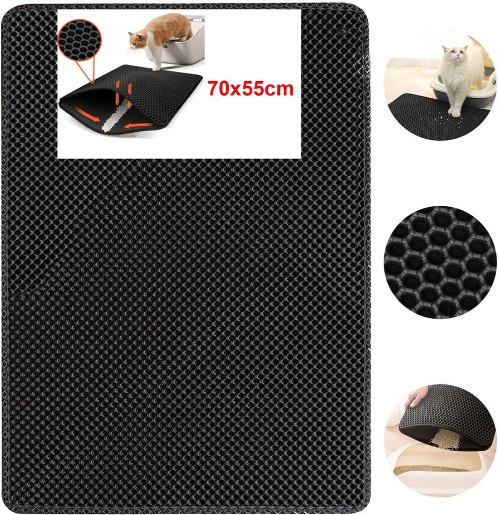 Honingraat kattenbakmat waterdichte onderlegger kattentoilet beschermmat duurzaam eenvoudig reinigbaar universele pasvorm