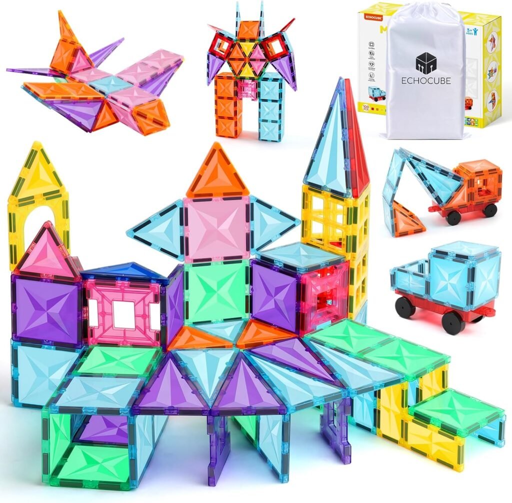 Magnetische bouwblokken set 100 stuks - Constructie speelgoed educatief - Creatief bouwspeelgoed magneten - Vanaf 3 jaar