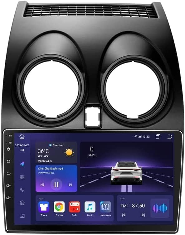Autoradio Android Auto touchscreen draadloos Bluetooth achteruitrijcamera ondersteuning head unit ingebouwd display