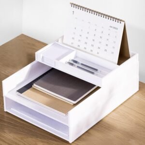 3-Laags Papier Organizer – Stapelbare bureau sorteerbak – Documenten en A4 opbergsysteem – Kantoor en klaslokaal gebruik