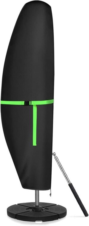 Parasolhoes met stok beschermhoes parasol 2 tot 4 meter weerbestendig UV wind sneeuw buitenbescherming