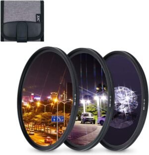 67mm verstelbare sterfilter set 3 stuks 4-6-8 punts starburst cross screen effect fotografiefilter met opbergtas
