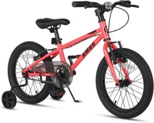 Kinderfiets 16-20 inch met 6 versnellingen – jongens en meisjes fiets 6-9 jaar – tienerfiets met handrem en zijstandaard – verstelbaar zadel en schoolgebruik