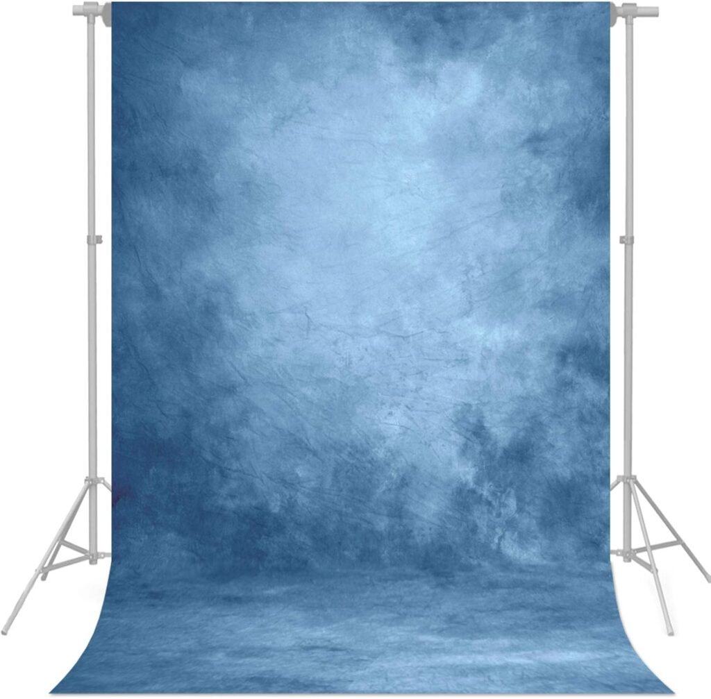 Abstract lichtblauw fotobehang 1,5x2,2m fotografie achtergrond voor studio met stang en draagtas, draagbare backdrop set