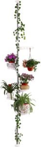 Plantenrek 3-laags houten tuinrek – Bloemenrek plantenstandaard binnen en buiten – Balkon en tuin opbergrek – 70 x 40 x 96 cm