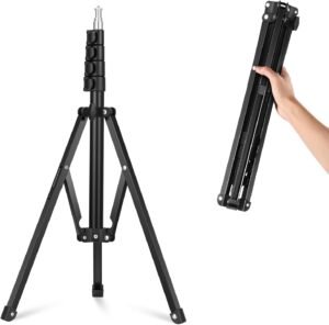 Verstelbaar Lichtstatief 180 cm – Opvouwbaar Statief voor LED Ringlamp en Reflector – Flip-Lock Systeem – Camera en Vlog Video Opnames