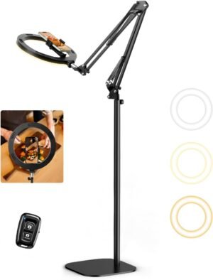 ringlamp met statief bluetooth verstelbare helderheid selfie video livestream verlichting studio gebruik