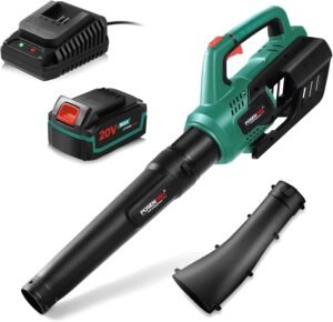 Bladblazer elektrisch met accu – Snoerloze handbladblazer voor tuin en terras – 20V 4.0Ah batterij – 155 km/u blaassnelheid