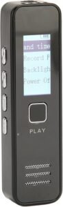 Digitale Dictafoon met Scherm – Mini Audiorecorder met Stembediening – HD Geluidsopname voor Vergaderingen en Interviews – MP3-Speler Compact Model