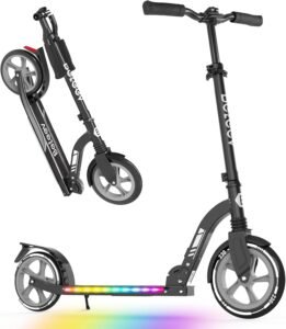 Step scooter voor kinderen en tieners – sport en woon-werk step – lichtgevend deck opvouwbaar – 2 wielen 5 hoogte standen lichtgewicht
