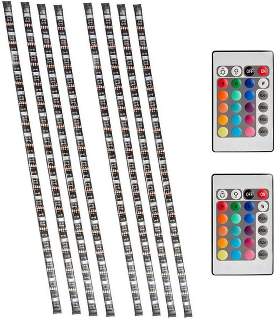 USB LED strip set 8x50 cm met afstandsbediening voor TV en computer achtergrondverlichting
