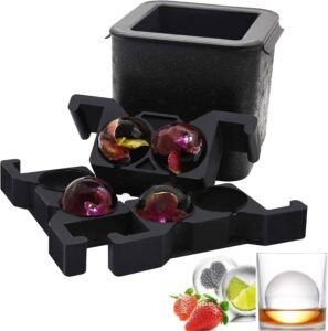IJsballen maker – Jumbo ijsballen vorm – Whiskey en cocktail tray – 4 stuks capaciteit