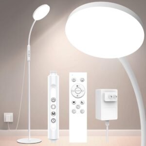 Daglichtlamp 20000 lux LED lichttherapielamp – dimbaar met 5 kleurtemperaturen – timer en 10 helderheidsstanden – voor slaapkamer en kantoor