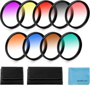 52mm lensfilter set gegradueerd – Kleurenfilter voor DSLR camera – Inclusief opbergcase en reinigingsdoek – Voor Canon Nikon Sony Fuji Olympus Pentax