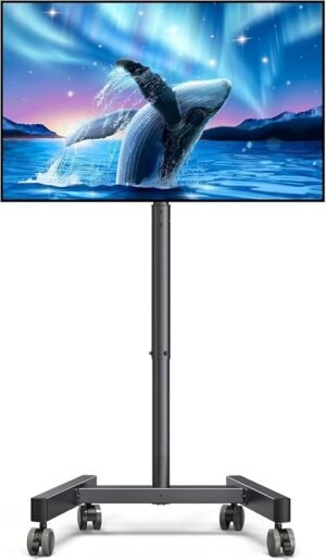 TV trolley tv standaard verrijdbaar universele tv stand 13-50 inch verstelbaar kantelbaar voor LED LCD OLED tv met wielen en 14 kg draagvermogen