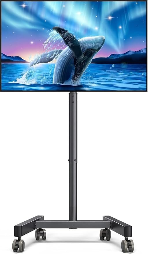 TV trolley tv standaard verrijdbaar universele tv stand 13-50 inch verstelbaar kantelbaar voor LED LCD OLED tv met wielen en 14 kg draagvermogen