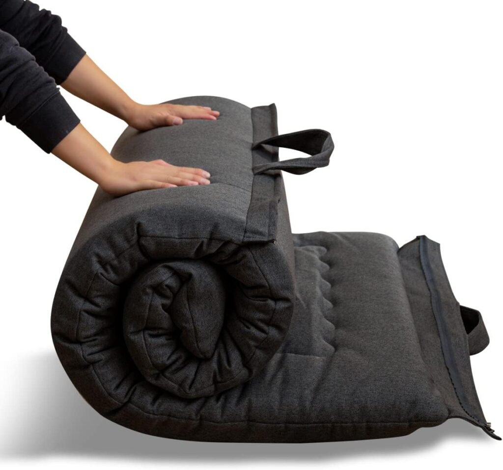 opvouwbaar futon matras met handvat traagschuim logeermatras camping mat draagbaar indoor outdoor auto slaapmat hypoallergeen