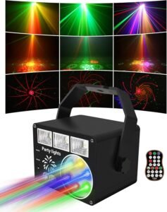 Discolamp met afstandsbediening – Muziekgestuurde LED stroboscoop – DJ projector feestverlichting – Voor party, club en bruiloft