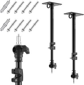 Wand- en Plafondmontage Arm Verstelbaar – Boomarm voor Fotografieverlichting en Studioapparatuur – 1/4” & 3/8” Schroefdraad – 55 cm – 2 Stuks