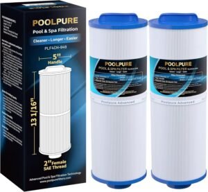 SPA Filter Vervangingscartridge 50 Sqft 4CH-949 – Filterpatroon voor zwembad en spa filtratie – Compatibel met Pleatco PWW50L en Filbur FC-0172 – 2-pack