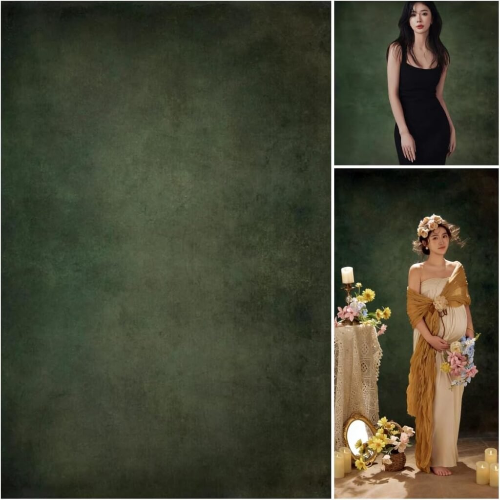 Retro groene fotografie achtergrond 2x3m vintage beton voor portret en product fotoshoots