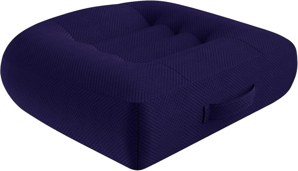 Ergonomisch zitkussen 40x40 cm blauw voor stoel auto kantoor rolstoel bank drukverlagend zitcomfort orthopedisch kussen
