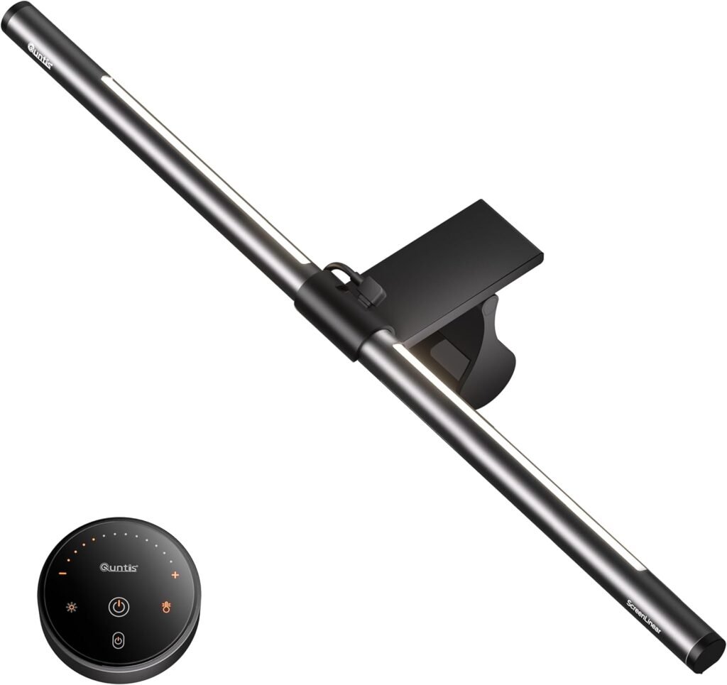 Monitorlamp 51 cm met achtergrondverlichting en afstandsbediening, anti-blauw licht USB schermlamp met instelbare kleurtemperatuur en helderheid voor bureau en monitorgebruik