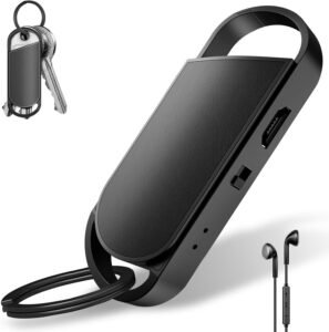 Digitale dictafoon 64GB – Voice recorder 750 uur opname – 30 uur continue opname – Eén toets bediening