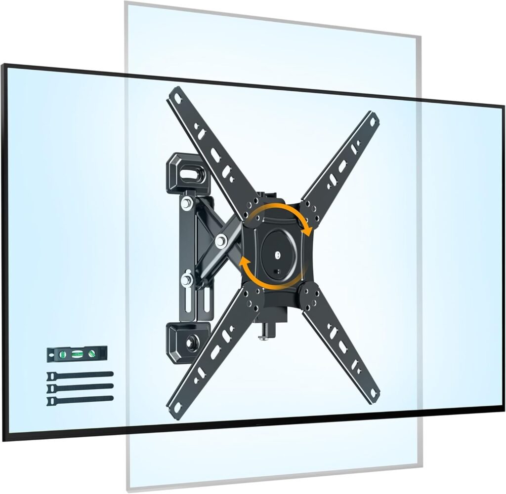 TV muurbeugel 13-49 inch draaibaar uittrekbaar VESA 75x75-300x300 mm tot 25 kg ondersteuning voor platte en gebogen tv schermen