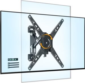 TV muurbeugel 13-49 inch – Draaibare uittrekbare tv beugel – VESA compatibel voor platte en gebogen schermen – 25 kg 75×75-300×300