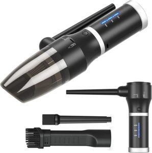 Elektrische snoerloze stofzuiger – Draadloze mini kruimelzuiger voor auto en computer – 77000 RPM motor – Compact reinigingsapparaat