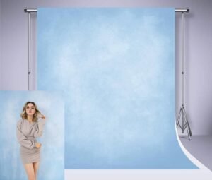Fotografie Achtergrond Waterblauwe Textuur – Fotobehang voor Portret- en Productfotografie – Abstracte Fotoachtergrond van Microfiber – 1,5 x 2,2 m